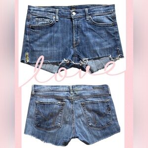 Citizens of Humanity Distressed Amber Custom Cut-Off Shorts 31